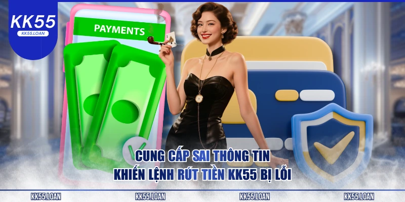 Cung cấp sai thông tin làm lệnh bị lỗi 